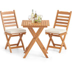 Ensemble bistrot pliant 3 pièces Patiojoy avec coussins de siège amovibles - Voir les détails