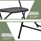 Chaise pliante en plastique, lot de 10, capacité de 158 kg pour événements, bureau, mariage, fête, pique-nique, cuisine, salle à manger