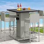 Ensemble de bar extérieur en osier Moasis 5 pièces - 5 PCS