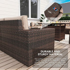 Ensemble de mobilier de jardin 13 pièces avec table brasero de 44 pouces